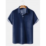 Men's Basic Solid Color Lapel POLO Shirt
