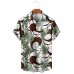 Men's Coconut Palm Tree Tropical Hawaiian Short Sleeve Shirt