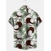 Men's Coconut Palm Tree Tropical Hawaiian Short Sleeve Shirt