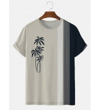 Men's Coconut Stripe Contrast Short Sleeve T-Shirt