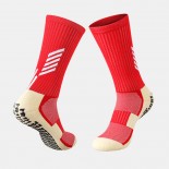 1 Pairs Men Tube Sock Nylon Stripe Contrast Colors Dispensing Non  slip Sweat  absorbing Pressure Outdoor Sports Socks Football Socks