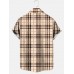 Men's Scottish Pattern Casual Short Sleeve Shirt