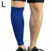 Football Anti  collision Leggings Outdoor Basketball Riding Mountaineering Ankle Protect Calf Socks Gear Protecter  Blue Size  L