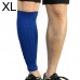 Football Anti  collision Leggings Outdoor Basketball Riding Mountaineering Ankle Protect Calf Socks Gear Protecter  Blue Size  XL