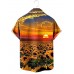 Men's Casual Lapel Printed Short Sleeve Shirt 30450356M