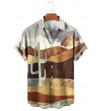 Men's Desert Sunset Print Shirt 44605096X