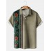 Beautiful Tropical Floral Contrast Polo Shirt