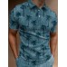 Coconut Palm Casual Short Sleeve Polo Shirt