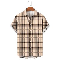 Men's Scottish Pattern Casual Short Sleeve Shirt
