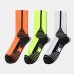 3 Pairs Men Tube Sock Cotton Stripe Sweat  absorbing Pressure Thickening Outdoor Sports Socks Basketball Socks