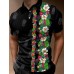 Hibiscus Pineapple Breathable Comfort Short Sleeve Polo Shirt