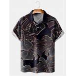 Rose Gold and Black Monster Short Sleeve Polo Shirt